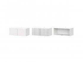 Антресоль АН-100 Эккервуд (белый) в Маслянино - maslyanino.mebel-nsk.ru | фото