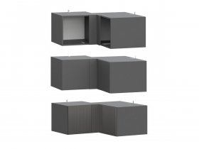 Антресоль (АН50+АН75+планка) Эккервуд (графит) в Маслянино - maslyanino.mebel-nsk.ru | фото