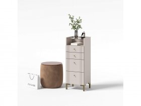 Комод 4 ящика КМ2 Одетта (дуб эндгрей/меланж) в Маслянино - maslyanino.mebel-nsk.ru | фото