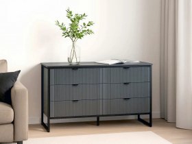 Комод 6 ящиков Нора (металл бруклин/графит) в Маслянино - maslyanino.mebel-nsk.ru | фото