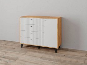 Комод «Катрин-13» (дуб крафт золотой/карбон фарфор) в Маслянино - maslyanino.mebel-nsk.ru | фото