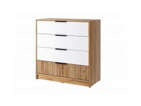 Комод КМ-001 Ивис (дуб крафт золотой/белый) в Маслянино - maslyanino.mebel-nsk.ru | фото