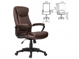 Кресло офисное BRABIX Enter EX-511, коричневое в Маслянино - maslyanino.mebel-nsk.ru | фото