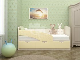 Кровать детская Бабочки 1,6 м в Маслянино - maslyanino.mebel-nsk.ru | фото