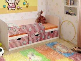 Кровать детская с ящиками 1,86 Минима Hello Kitty в Маслянино - maslyanino.mebel-nsk.ru | фото