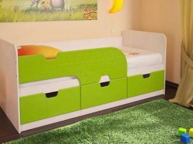 Кровать детская с ящиками 1,86 Минима пазл в Маслянино - maslyanino.mebel-nsk.ru | фото