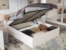 Кровать двуспальная 1,6 м Венеция КРМП-160 с подъемным механизмом в Маслянино - maslyanino.mebel-nsk.ru | фото