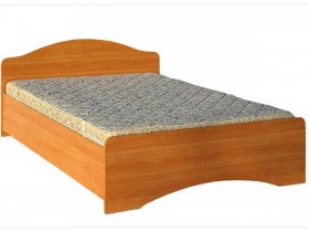 Кровать двуспальная 1,6м-1 (круглая спинка) в Маслянино - maslyanino.mebel-nsk.ru | фото