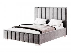 Кровать двуспальная с под.мех. 1,6м Мирабель (графит) в Маслянино - maslyanino.mebel-nsk.ru | фото