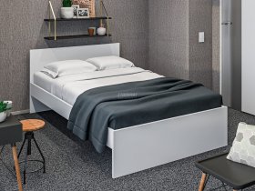 Кровать односпальная 1,2м Бруклин СБ-3352 (белый) в Маслянино - maslyanino.mebel-nsk.ru | фото