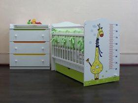 Кроватка детская Жираф с маятником в Маслянино - maslyanino.mebel-nsk.ru | фото