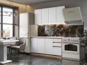 Кухонный гарнитур Ника 1,6 м (белый) в Маслянино - maslyanino.mebel-nsk.ru | фото