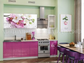 Кухонный гарнитур Орхидея (сиреневый) в Маслянино - maslyanino.mebel-nsk.ru | фото