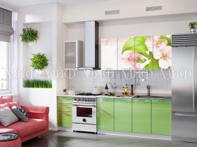 Кухонный гарнитур Яблоневый цвет в Маслянино - maslyanino.mebel-nsk.ru | фото