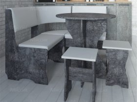 Кухонный уголок Лотос  (цемент темный к/з White) в Маслянино - maslyanino.mebel-nsk.ru | фото