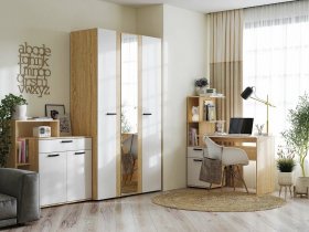 Модульная детская Санса (дуб сонома/белый) в Маслянино - maslyanino.mebel-nsk.ru | фото