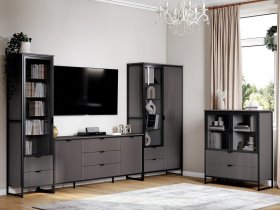 Модульная гостиная Нора (металл бруклин/графит) в Маслянино - maslyanino.mebel-nsk.ru | фото