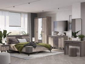 Модульная спальня Кассандра (дуб смоки/MF14) в Маслянино - maslyanino.mebel-nsk.ru | фото