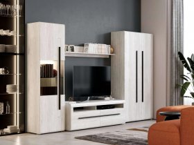 Модульная стенка Ницца (дуб витенберг) в Маслянино - maslyanino.mebel-nsk.ru | фото