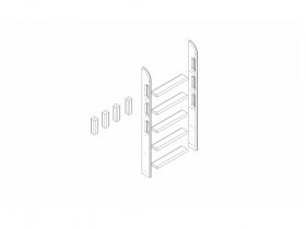 Пакет №10 Прямая лестница и опоры для двухъярусной кровати Соня в Маслянино - maslyanino.mebel-nsk.ru | фото