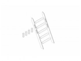 Пакет №11 Наклонная лестница и опоры для двухъярусной кровати Соня в Маслянино - maslyanino.mebel-nsk.ru | фото