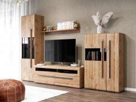 Модульная стенка Ницца (дуб вотан) в Маслянино - maslyanino.mebel-nsk.ru | фото