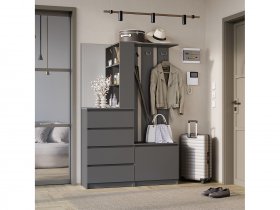 Прихожая Симпл ПР-04 (графит) в Маслянино - maslyanino.mebel-nsk.ru | фото