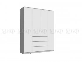 Шкаф 1600 с ящиками Челси (белый) в Маслянино - maslyanino.mebel-nsk.ru | фото