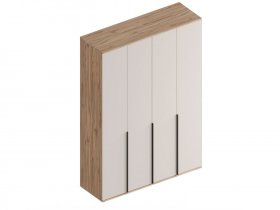 Шкаф 4-ств Сицилия (дуб альпийский/тефия) в Маслянино - maslyanino.mebel-nsk.ru | фото