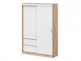 Шкаф-купе (1,5м) Брауни (дуб делано/белый) в Маслянино - maslyanino.mebel-nsk.ru | фото