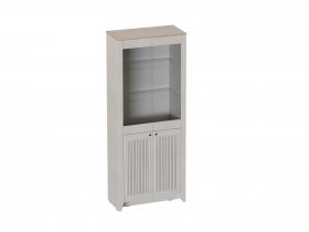 Шкаф-витрина двухдверная Валенсия (гостиная) в Маслянино - maslyanino.mebel-nsk.ru | фото