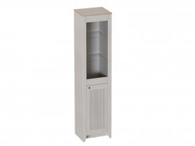 Шкаф-витрина однодверная Валенсия (гостиная) в Маслянино - maslyanino.mebel-nsk.ru | фото
