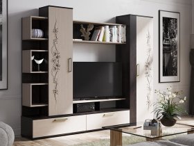 Стенка «Дакота» (венге/дуб молочный) в Маслянино - maslyanino.mebel-nsk.ru | фото