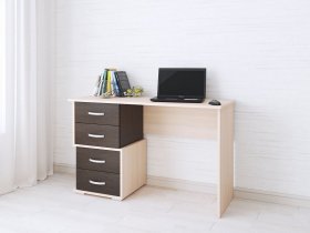 Стол письменный Сити-2 (венге/дуб молочный) в Маслянино - maslyanino.mebel-nsk.ru | фото