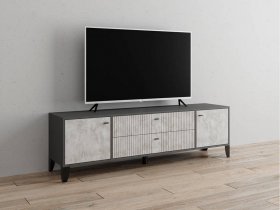 Тумба под ТВ Парус-10 (графит/мальта) в Маслянино - maslyanino.mebel-nsk.ru | фото