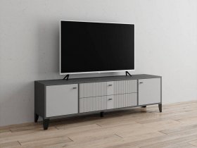 Тумба под ТВ Парус-10 (графит/светло-серый) в Маслянино - maslyanino.mebel-nsk.ru | фото