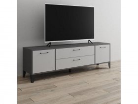 Тумба под ТВ Парус-13 (графит серый/камень серый) в Маслянино - maslyanino.mebel-nsk.ru | фото