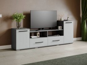 Тумба под ТВ Парус-2 (графит серый/серый камень) в Маслянино - maslyanino.mebel-nsk.ru | фото