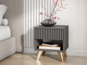 Тумба прикроватная Эккервуд (графит) в Маслянино - maslyanino.mebel-nsk.ru | фото