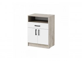 Тумба ТБ-1 Вега (дуб крафт серый/белый) в Маслянино - maslyanino.mebel-nsk.ru | фото